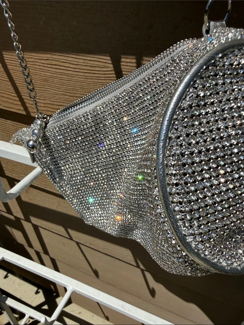 Cult Gaia NEW Silver Rhinestone Chain Shoulder Bag the sparkle ✨ ❤️‼️